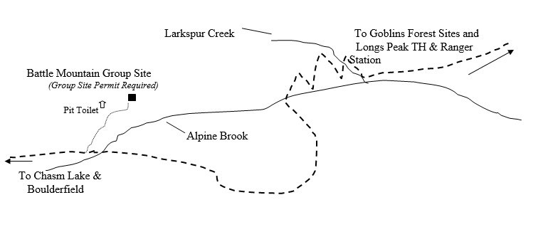 Drawing of Battle Mountain Group Campsite Location