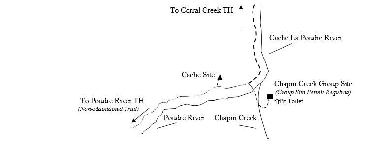 Drawing of Chapin Creek Group Campsite Location