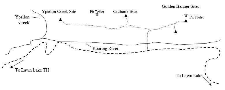 Drawing of Cutbank Campsite Location