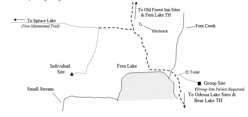 Sketch of campsite map showing location of site
