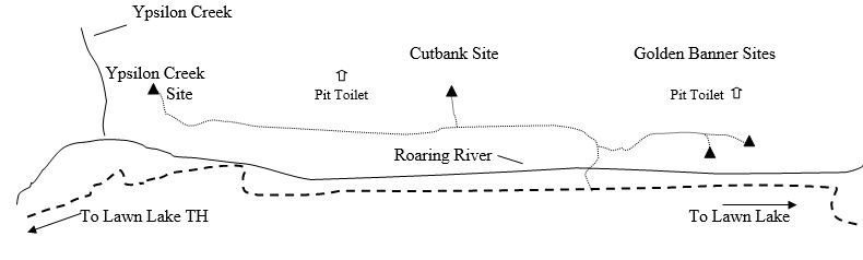 Drawing of Golden Banner Campsite Location
