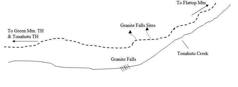Drawing of Granite Falls Campsite Location