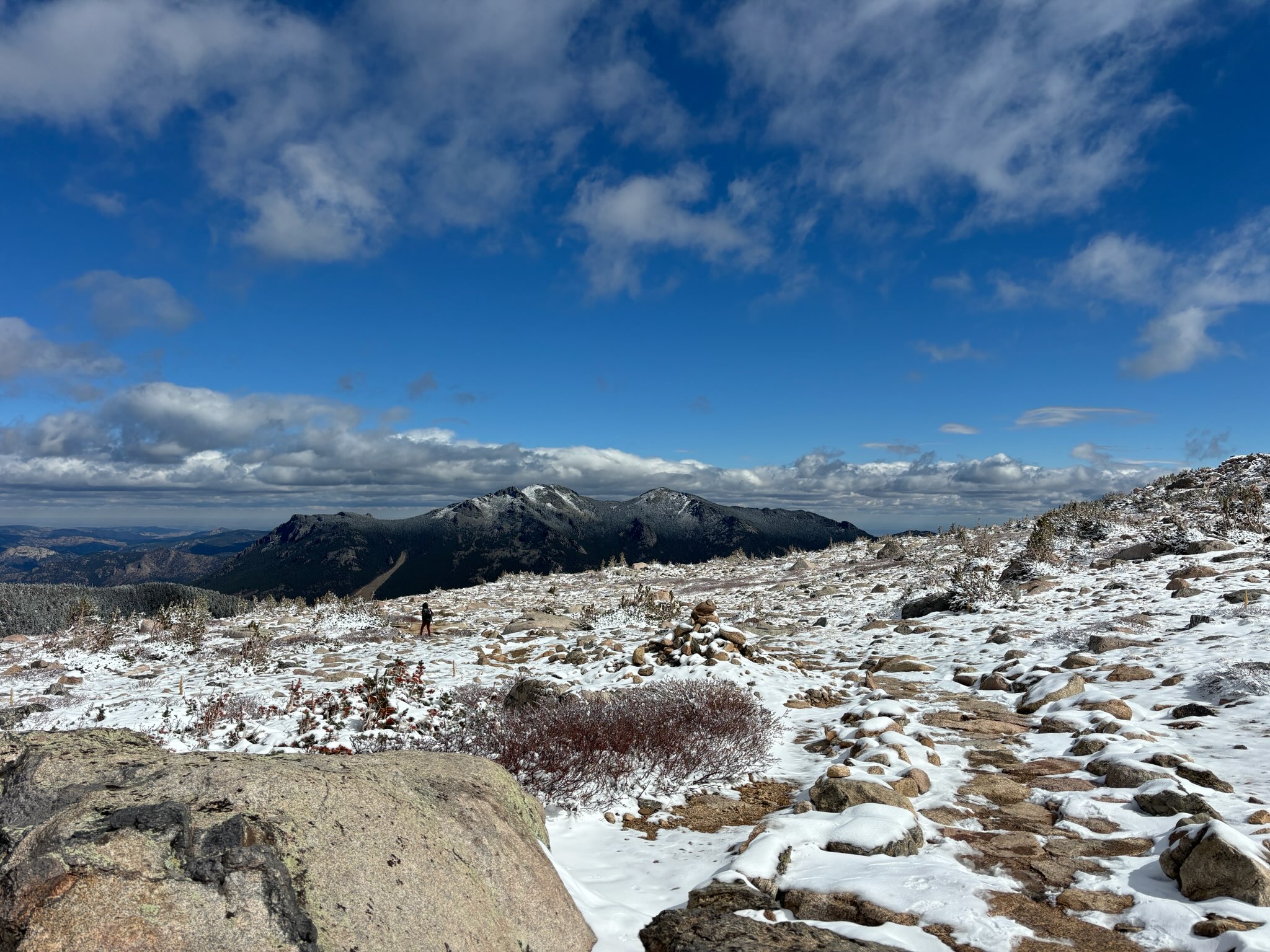 Snow above treeline on the Longs Peak Trail