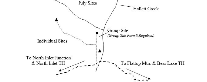Drawing of July Campsite Group Location