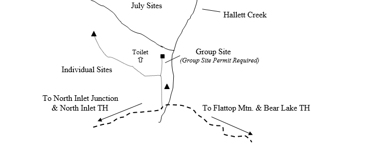 Drawing of July Campsite Group Location