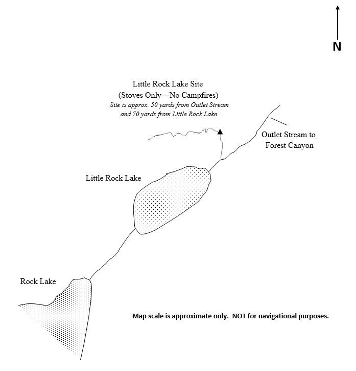 Drawing of Little Rock Lake Campsite Location