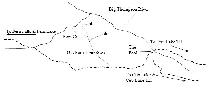 Drawing of Old Forest Inn Campsite Location