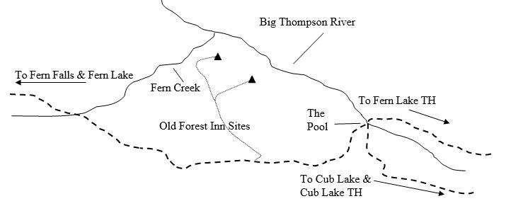 Drawing of Old Forest Inn Campsite Location