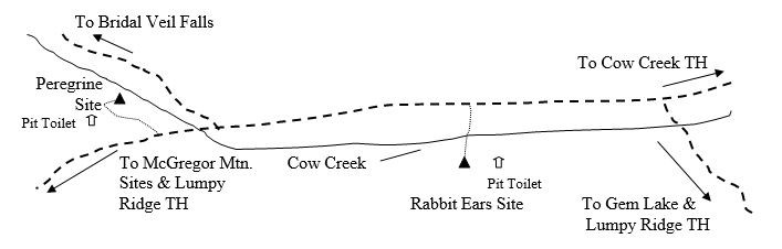 Drawing of Peregrine Campsite Location