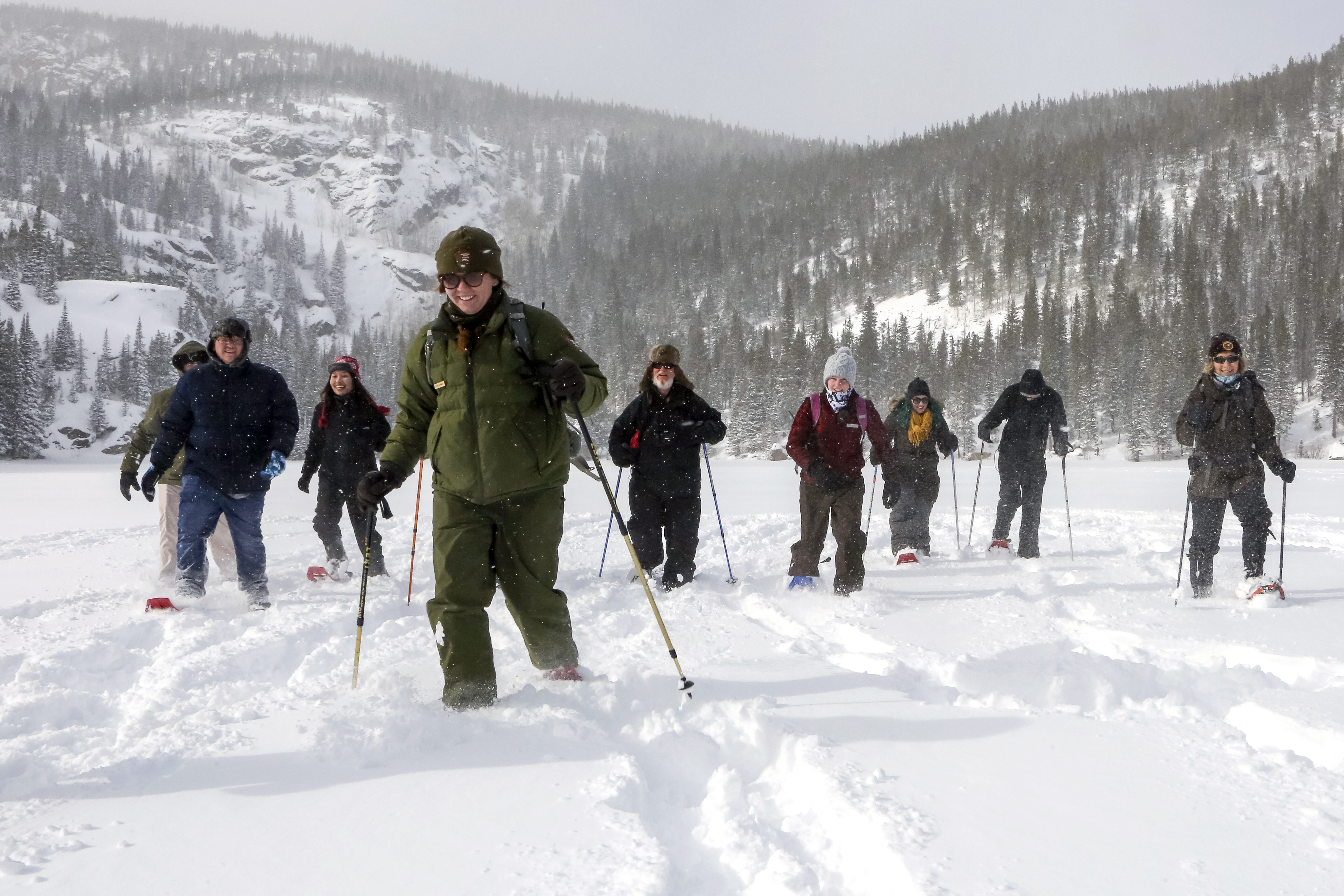 How to stay safe while snowshoeing and winter hiking