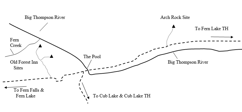 Drawing of Arch Rock Campsite Location