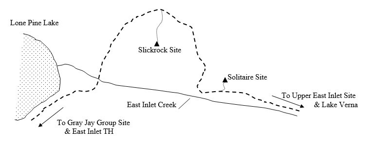 Drawing of Slickrock Campsite Location