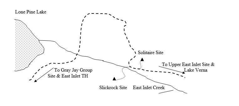 Drawing of Solitaire Campsite Location