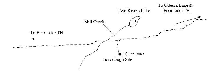 Drawing of Sourdough Campsite Location