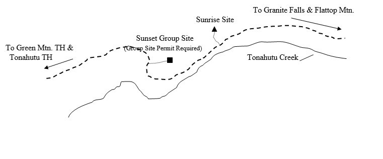 Drawing of Sunrise Campsite Location