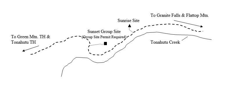 Drawing of Sunset Group Campsite Location