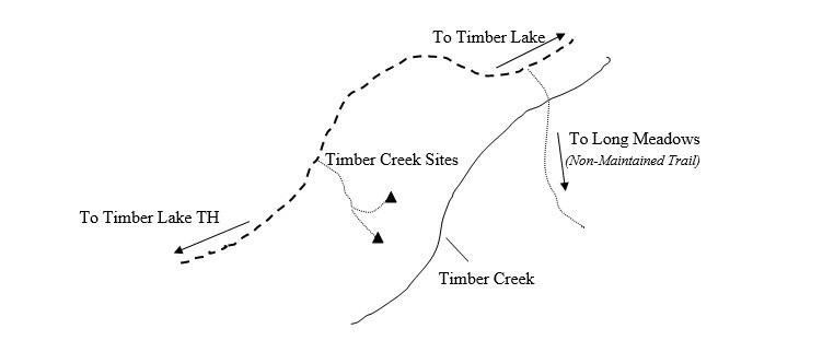 Drawing of Timber Creek Campsite Location