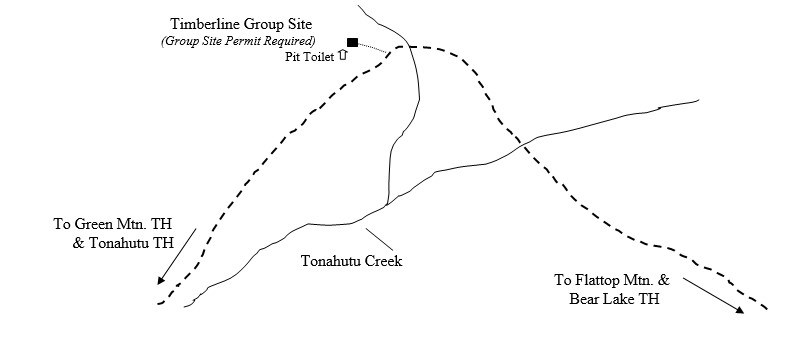 Drawing of Timberline Group Campsite Location
