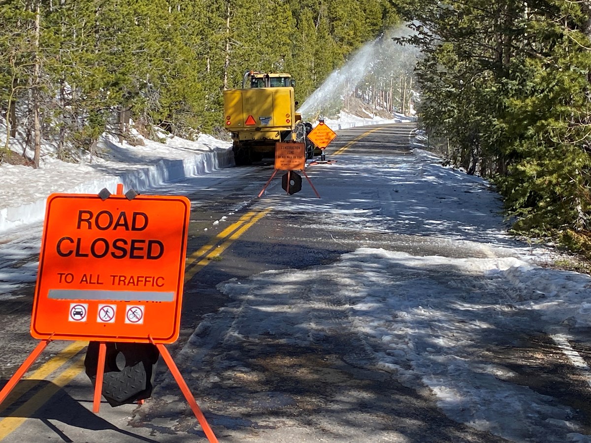 Trail Ridge Road closed to public access when posted during snowplow operations