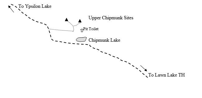Drawing of Upper Chipmunk Campsite Location