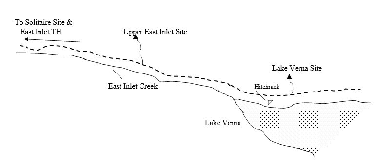 Drawing of Upper East Inlet Campsite Location