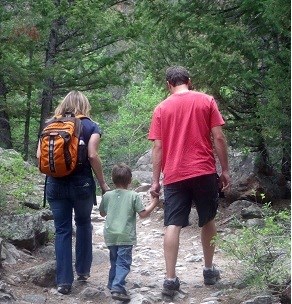 family hiking 292X304