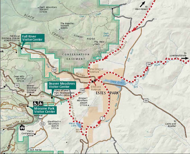 Map of road closures associated with the Pro Cycling challenge on August 24, 2013.