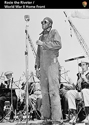 Trading Card of an African American male in the shipyard.