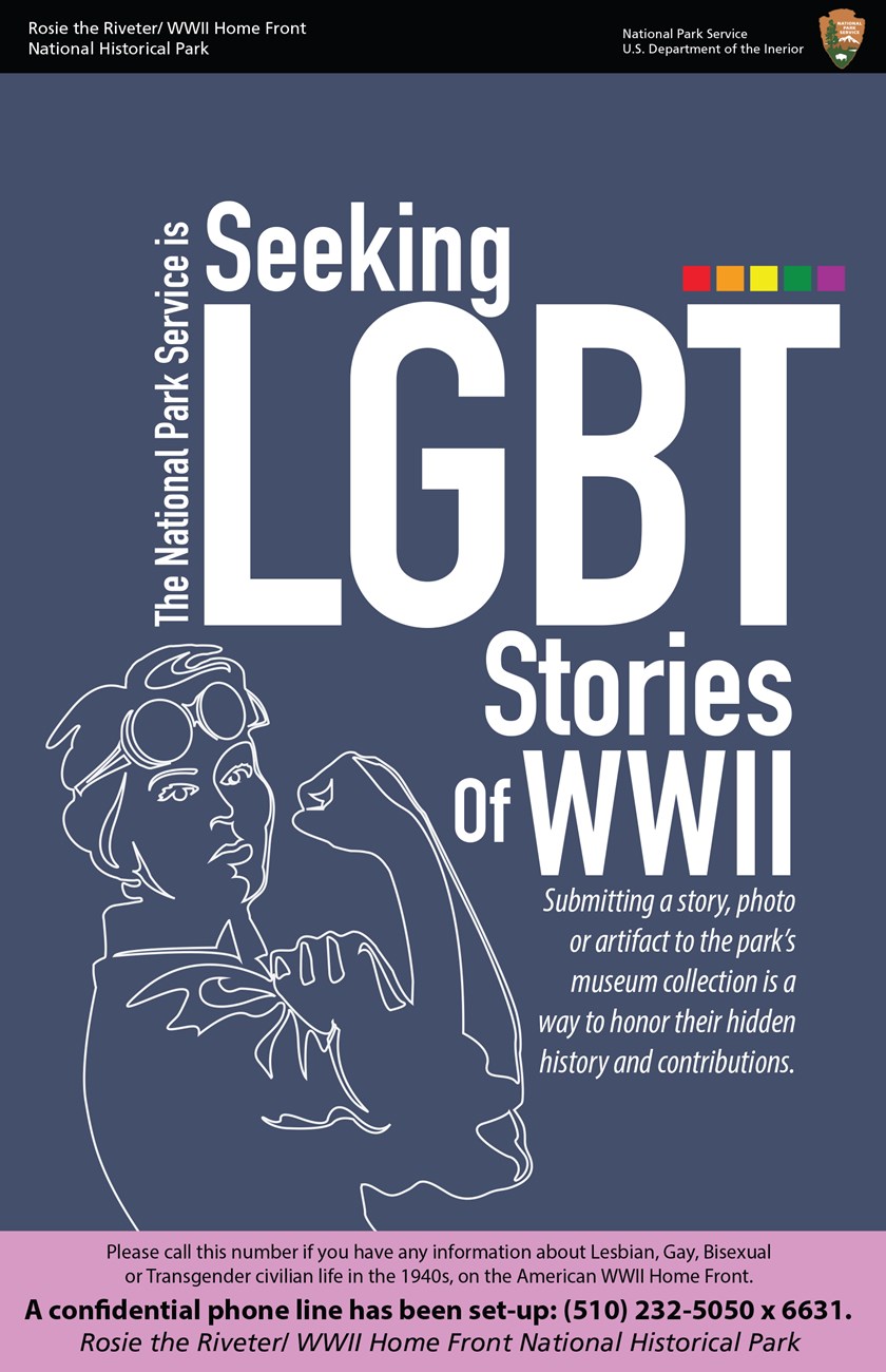 Illustrated poster for LGBT story search.