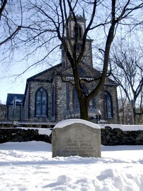 Bernon Grove Monument in the winter