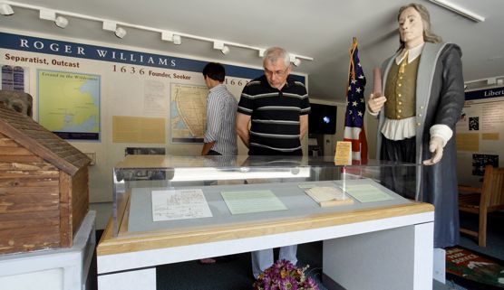 Viewing exhibit in Visitor Center Viewing exhibit in Visitor Center