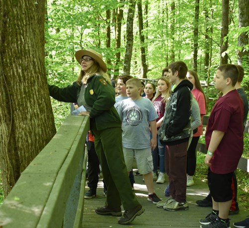 Ranger with School Group