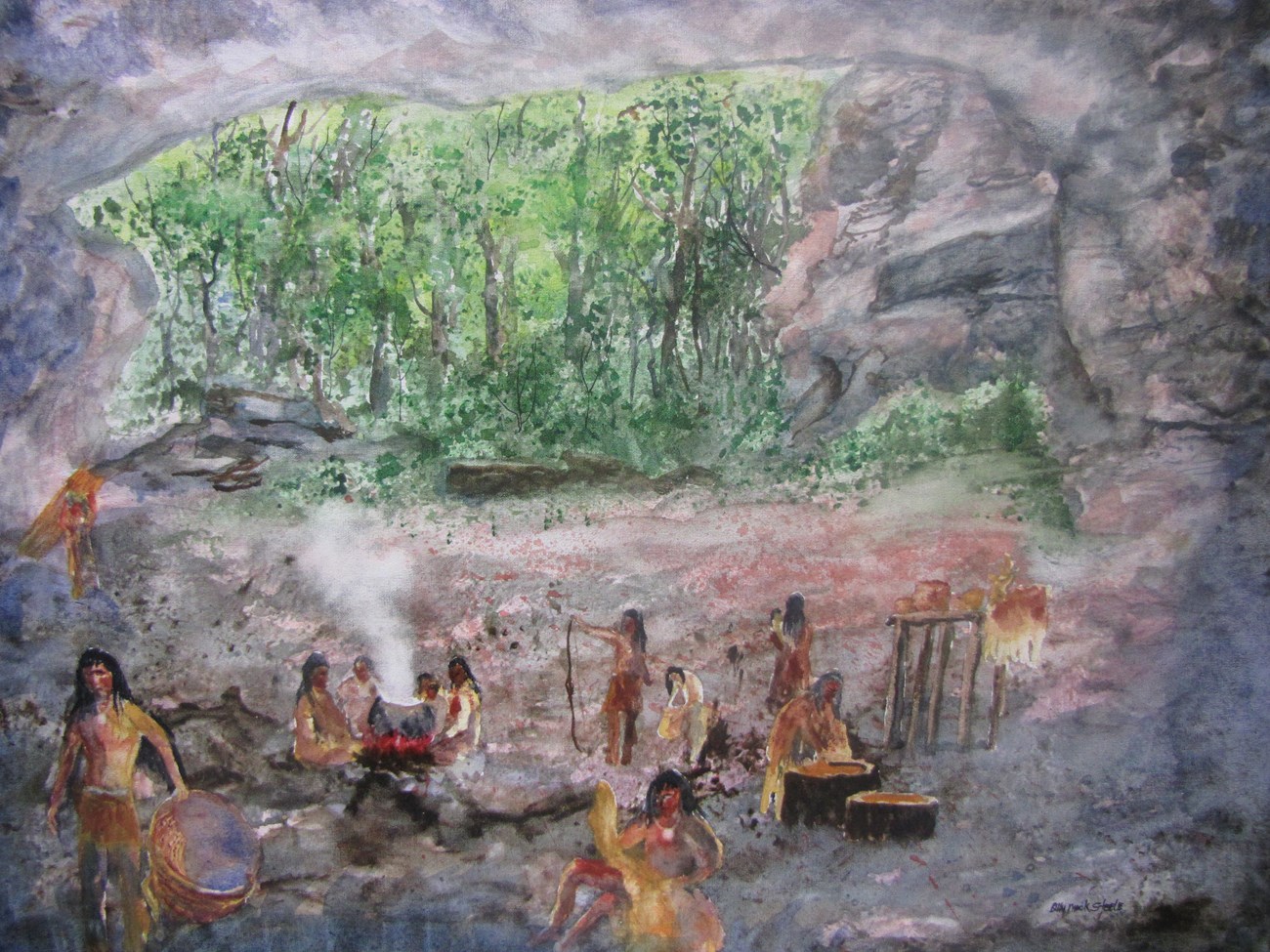 Woodland People at Russell Cave