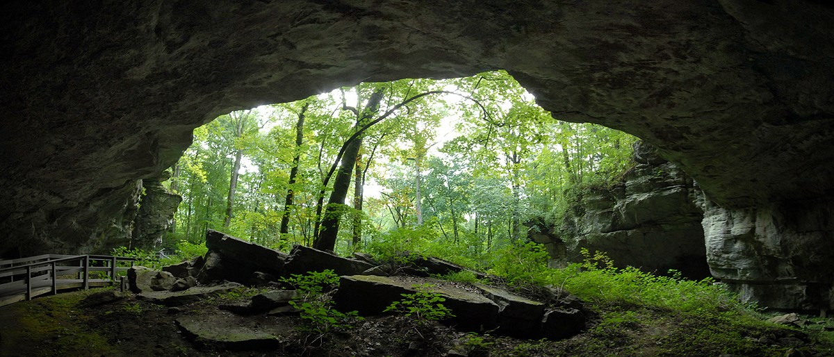 Russel cave shows the cave's human history  making it an archaeological site. 