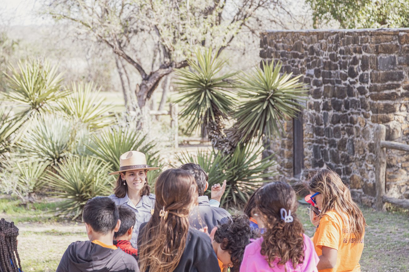 Education ranger program by the grist mill at Mission San José.