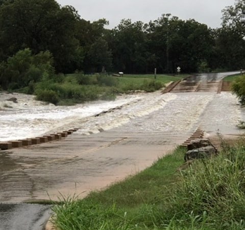 Camino Cuahuilteca road Flooded