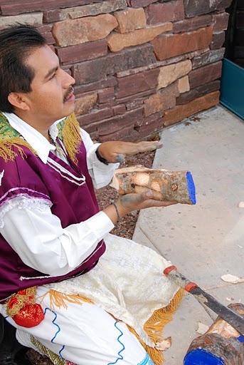 Artisan Jacobo Angeles demonstrates wood carving