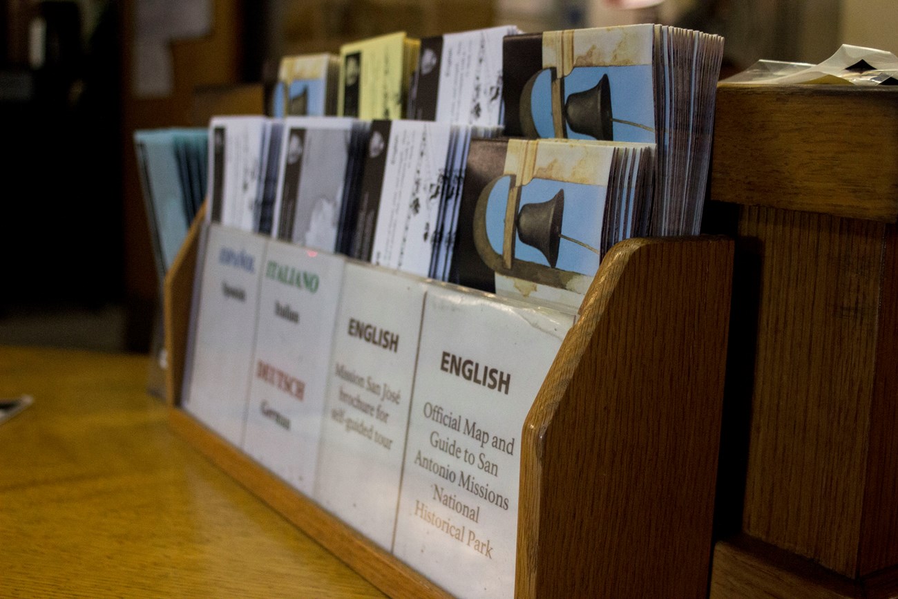 Language Brochure Rack at Mission San Jose