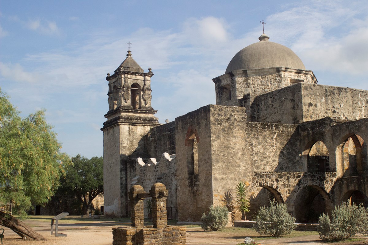 Mission San José. View of the historic church.