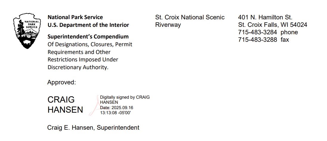 Image shows digital signature of Superintendent Craig Hansen, signed September 16, 2025.