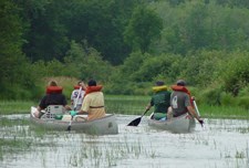Canoes on the Namekagon River