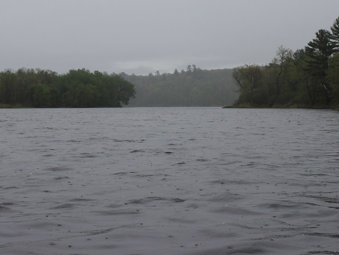 Mist and fog cover the St. Croix River in this image. (NPS photo)