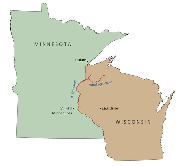 minnesota and wisconsin map Directions Saint Croix National Scenic Riverway U S National minnesota and wisconsin map