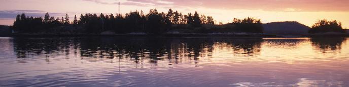 Sunset over Saint Croix Island.