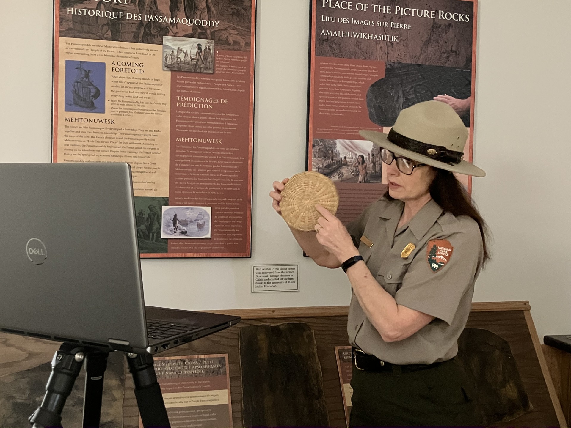 Ranger giving a distance learning program