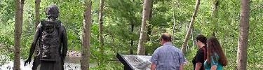 Visitors on trail