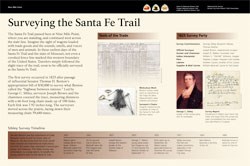 thumbnail of the exhibit panel "Surveying the Santa Fe Trail" thumbnail of the exhibit panel "Surveying the Santa Fe Trail"