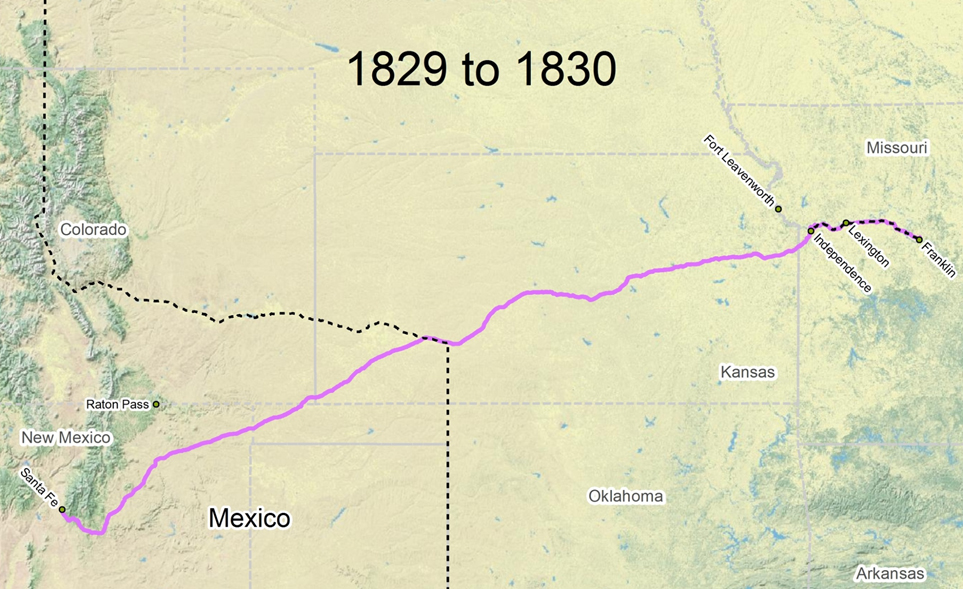 【はこぽす対応商品】 the Travel Trail: Fe Santa - 1845 - 1821 Timeline Map オフィス家具