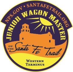 Purple Junior Wagon Master Western patch showing a church