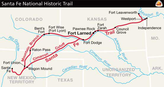 Santa Fe Trail Mileage Charts